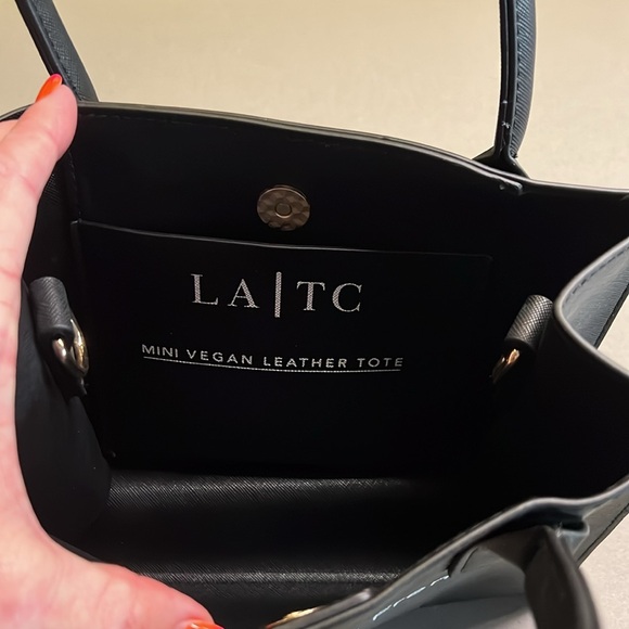LA Trading Co small black tote. Vegan leather. - Picture 6 of 6